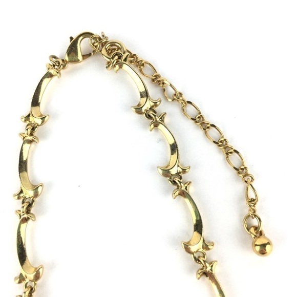 AVON Necklace Briolette Vine Amber Jewel Victorian Goldtone Marigold - Picture 3 of 5